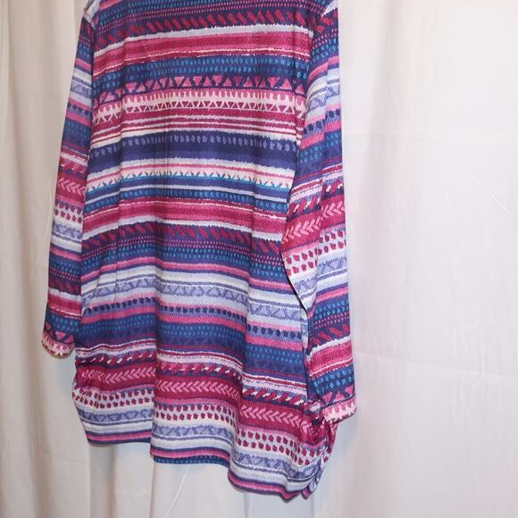 Alfred Dunner Pullover Women Size L Multicolor Blouse - Picture 7 of 14